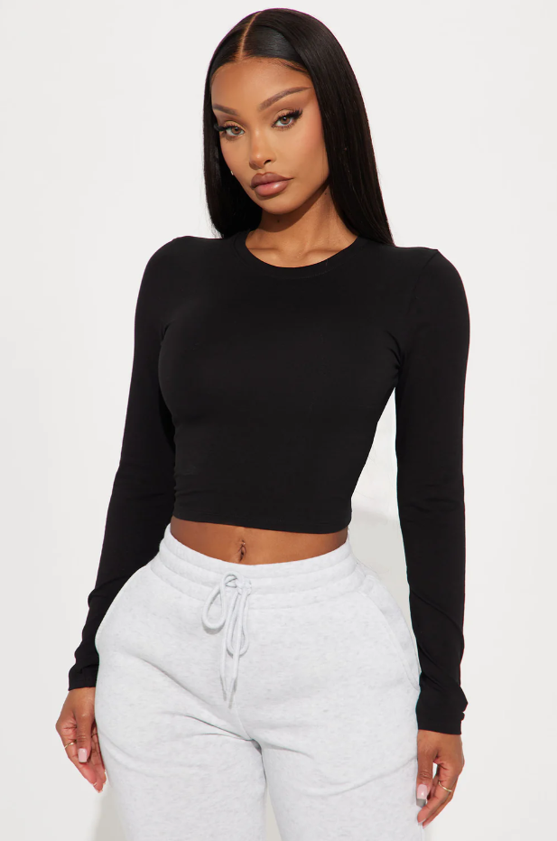Harper Essential Long Sleeve Crop Top