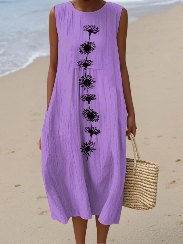 Pearl™ | Violet Bloom Midi Dress