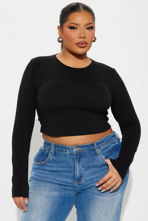 Harper Essential Long Sleeve Crop Top