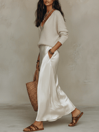 Isolde™ Knit & Satin Ensemble