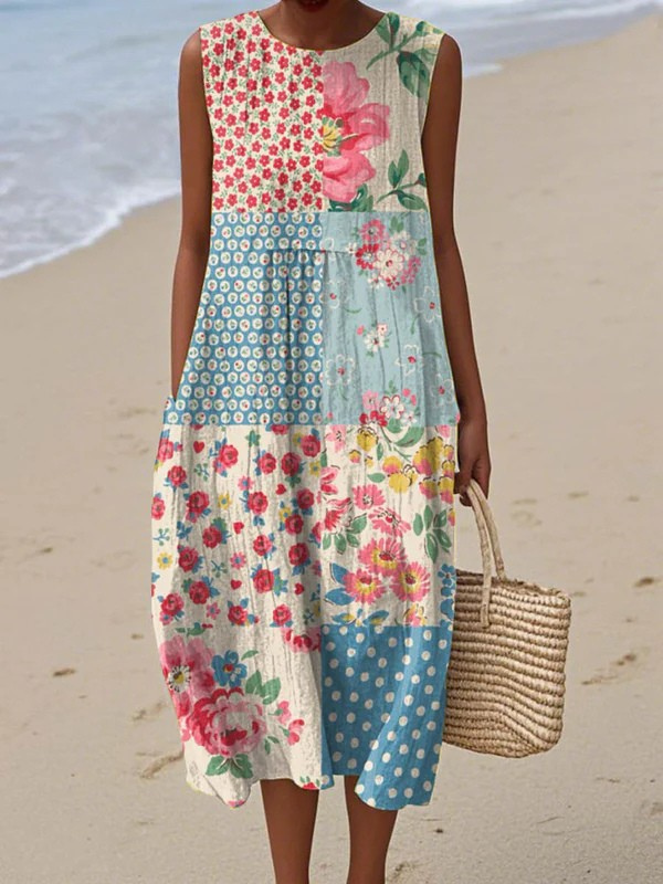 Maeve™ | Patchwork Midi Dress